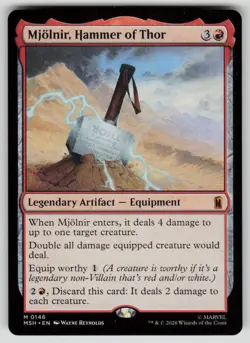 Mjolnir, Hammer of Thor Mythic Marvel Super Heroes 146 MTG Near Mint 2026 - Image 1