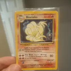 Pokemon Cards: Base Set Shadowless Rare Holo: Ninetales 12/102 HP - Image 1