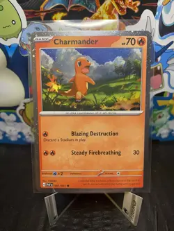 Charmander 007/091 - Cosmos holo - Paldean Fates - Pokemon TCG - NM - Image 1