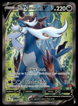 POKEMON HISUIAN SAMUROTT V ASTRAL RADIANCE 176/189 HOLO ULTRA RARE NM/M - Image 1