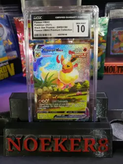 Pokemon Flareon VMAX Black Star Promo Holo SWSH180 CGC 10 Alternate Art Gem Mint - Image 1