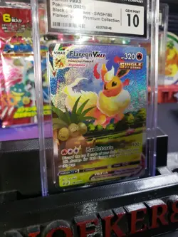 Pokemon Flareon VMAX Black Star Promo Holo SWSH180 CGC 10 Alternate Art Gem Mint - Image 3