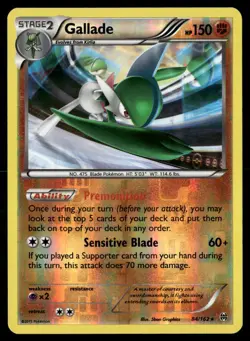 Gallade 84/162 Holo Rare BREAKthrough Pokemon Reverse Holo Moderately Played - Image 1