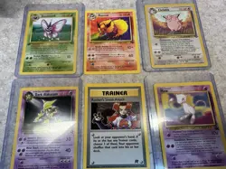 Pokemon TCG Rocket Jungle Lot 6 Mew Alakazam Flareon Clefable Venomoth Sneak Atk - Image 2
