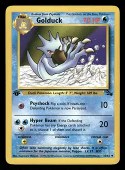 Golduck 35/62 LP Uncommon 1st Edition Fossil 1999 Pokemon TCG - Image 1