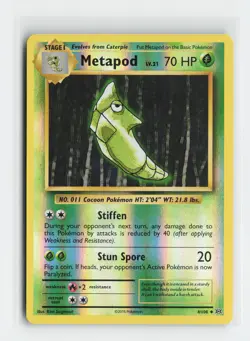 Metapod 4/108 Uncommon XY - Evolutions Reverse Holofoil Pokemon NM - Image 1