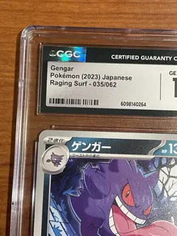 Pokemon TCG Gengar CGC 10 Gem Mint 2023 Japanese Raging Surf 035/062 SV3A - Image 5