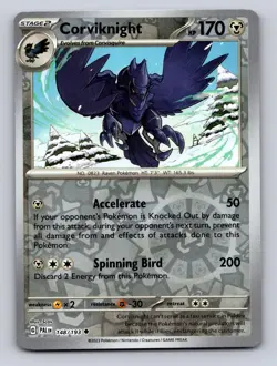 Corviknight 148/193 Uncommon Paldea Evolved Pokemon Reverse Holo NM - Image 1
