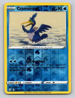 Cramorant 028/072 Uncommon Shining Fates Pokemon Reverse Holo NM - Image 1