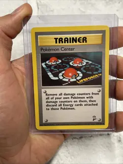 Pokemon Center 114/130 Base Set 2 Trainer Pokemon Card WOTC NM Uncommon TCG Vtg - Image 1