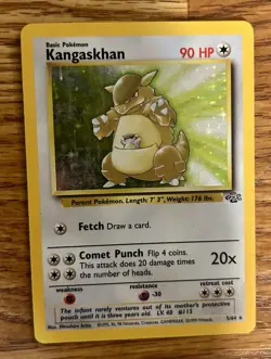 1999 Pokemon Jungle Kangaskhan Holo #5/64 LP - Image 2