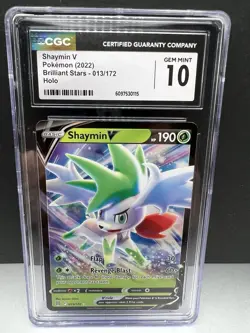 🔥🔥Pokemon Brilliant Stars Ultra Rare Shaymin V 013/172 Holo CGC 10 Gem Mint🔥 - Image 1