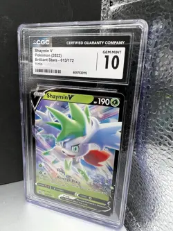 🔥🔥Pokemon Brilliant Stars Ultra Rare Shaymin V 013/172 Holo CGC 10 Gem Mint🔥 - Image 3