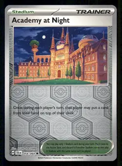 ACADEMY AT NIGHT 054/064 UNCOMMON SHROUDED FABLE POKEMON REVERSE HOLO NEAR MINT - Image 1