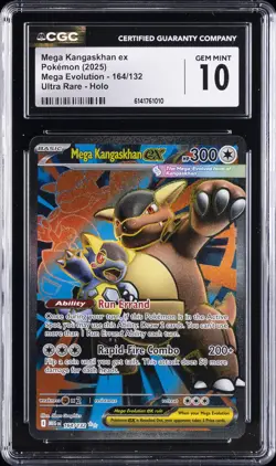 2025 POKEMON MEGA EVOLUTION ULTRA RARE - HOLO MEGA KANGASKHAN EX CGC 10 GEM MINT - Image 1