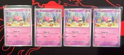 [4x Playset] Slowpoke 057/142 Sv07: Stellar Crown POKEMON TCG Play Set - Image 1