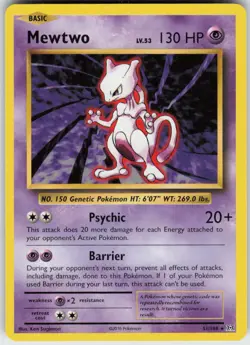 Mewtwo 51/108 Rare Evolutions Pokemon Lightly Played - Image 1