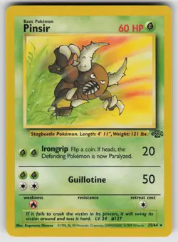 Pinsir 25/64 Rare Jungle Pokemon Unlimited Lightly Played - Image 1