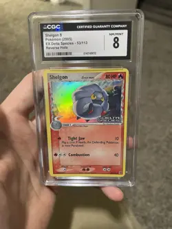 CGC 8 Shelgon 53/113 EX Delta Species Reverse Holo Pokemon TCG English 2005 - Image 1