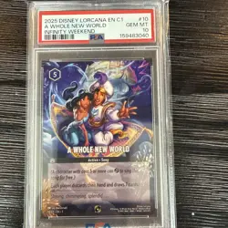 2025 DISNEY LORCANA EN C1 - #10 A Whole New World Promo PSA 10 Gem Mint - Image 1
