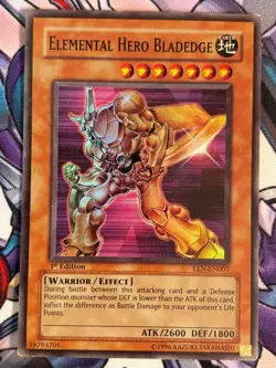Elemental Hero Bladedge EEN-EN007 SUPER RARE YuGiOh Card 1st Edition - Image 1