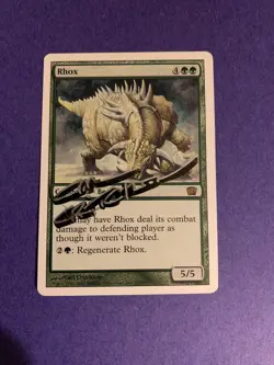 MTG Magic Rhox Shadow Signed Artist Proof x1 8th Edition Carl Critchlow - Image 1