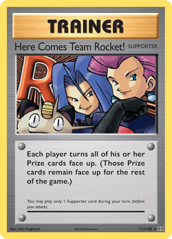 Here Comes Team Rocket! 113/108 SEC Evolutions Pokemon NM/M - Image 1