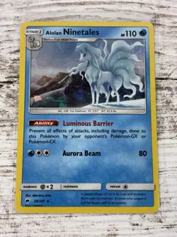 Alolan Ninetales Cracked Ice Holo 28/147 Deck Exclusives Holo Pokemon LP - Image 1