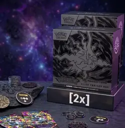 2X Pokemon Center Exclusive Pitch Black ETB Factory Sealed PRESALE 🔥⚫ - Image 1