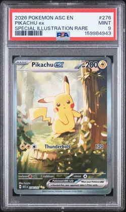 2026 POKEMON ASC EN-ASCENDED HEROES SPECIAL ILLUSTRATION RARE PIKACHU EX PSA 9 - Image 1