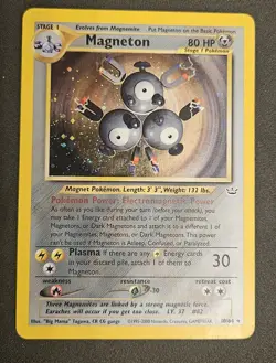 Magneton 10/64 Holo Rare Pokemon 2001 Neo Revelation MP/LP - Image 1