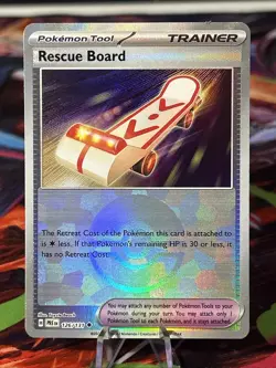 2025 Pokemon Prismatic Evolutions Rescue Board Poke Ball Reverse Holo 126/131 NM - Image 1