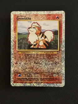 Growlithe 45/110 2002 Pokemon Legendary Collection Reverse Foil Holo MP - Image 1