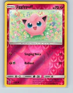 Jigglypuff 41/68 Common Hidden Fates Pokemon Reverse Holo Near Mint - Image 1