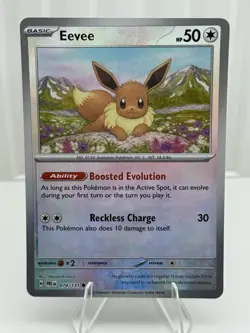 Pokemon TCG Eevee Master Ball Reverse Holo Prismatic Evolutions 074/131 - Image 1