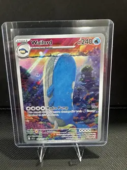 Pokemon Wailord 162/159 Journey Together Illustration Rare NM - Image 1
