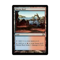WOTC MtG 10th Ed Shivan Reef (R) EX - Image 1