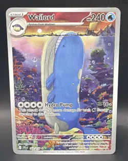 Wailord - 162/159 - Illustration Rare - Journey Together - Pokemon Card - NM/M - Image 1