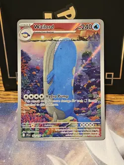 Pokemon TCG Wailord Journey Together Illustration Rare Card 162/159 NM - Image 1
