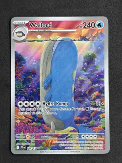 Pokemon TCG Wailord Special Illustration Rare Card Journey Together 162/159 NM + - Image 1