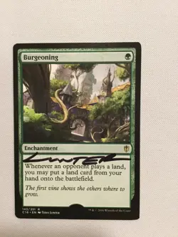 MTG Magic Signed Titus Lunter Artist Proof Burgeoning X1 Commander C16 NM - Image 1