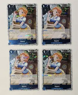 Nami P-053 Jolly Roger Foil One Piece TCG English Card Game PRB01 Playset X4 - Image 1