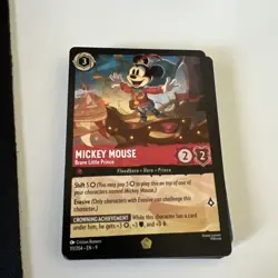 Disney Lorcana Fabled Mickey Mouse - Brave Little Prince 111/204 Legendary Foil - Image 1