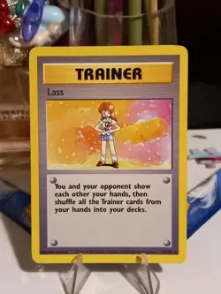 Pokemon TCG Lass 75/102 Base Set Unlimited Rare WOTC MP - Image 1