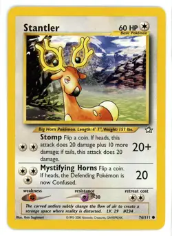 Stantler 76/111 Neo Genesis Pokemon Card - Image 1