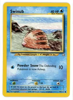 Swinub 79/111 Neo Genesis Pokemon Card - Image 1