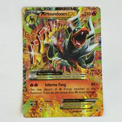 Pokemon TCG Mega M Houndoom EX Ultra Rare Holo Card 22/162 XY Breakthrough MP - Image 1