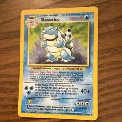 Blastoise Base Set Holo Unlimited Rare Pokemon Card 2/102 - Image 2