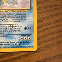 Blastoise Base Set Holo Unlimited Rare Pokemon Card 2/102 - Image 4