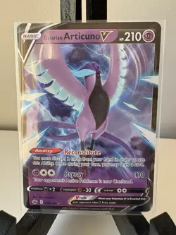 Pokemon TCG Galarian Articuno v Full Art Rare Holo Card 58/198 NM - Image 1